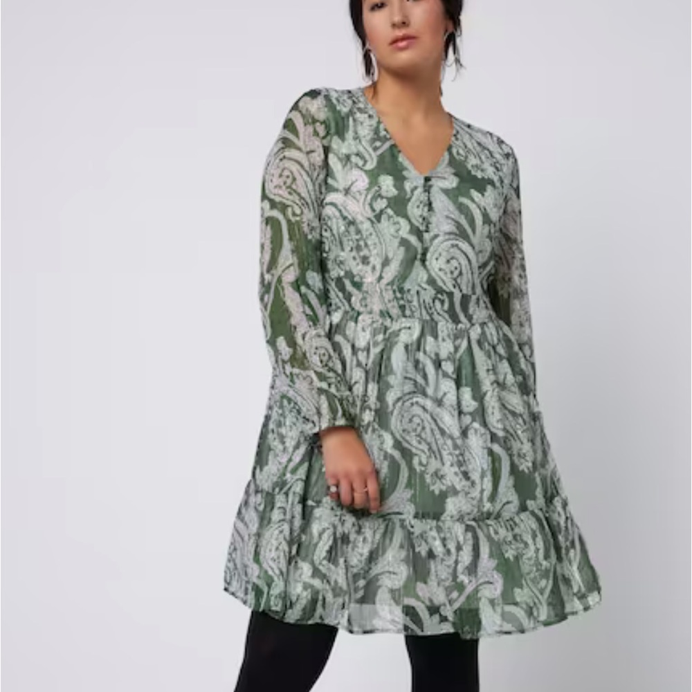Studio Untold Green Paisley Dress